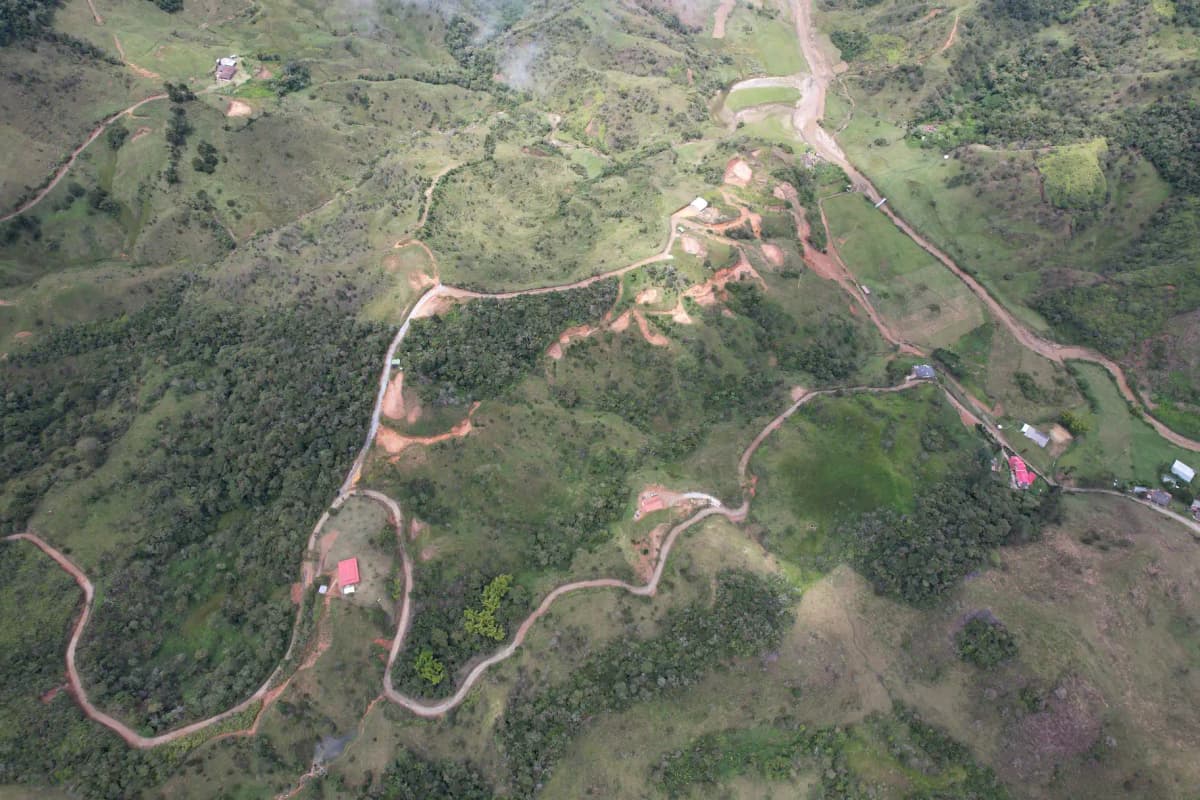 Lotes campestres en Gomez Plata - Vista aérea Mirador de Claritas, Vereda Claritas, Antioquia