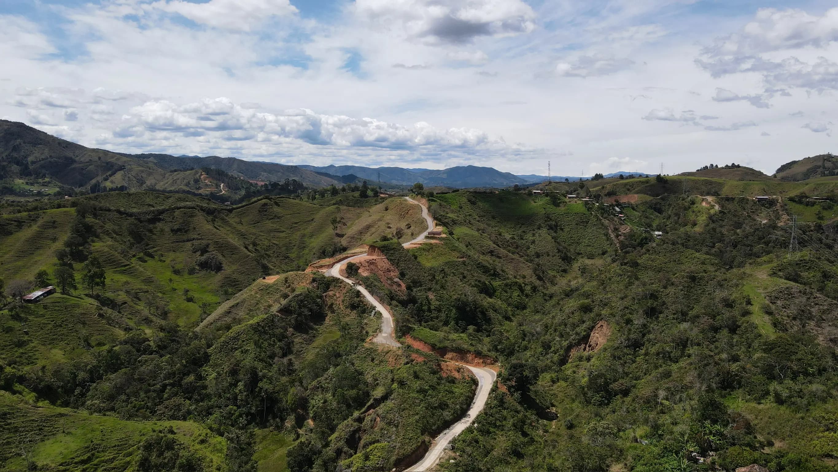 Parcelación Siete Cueros - Vista aérea de lotes en Gómez Plata
